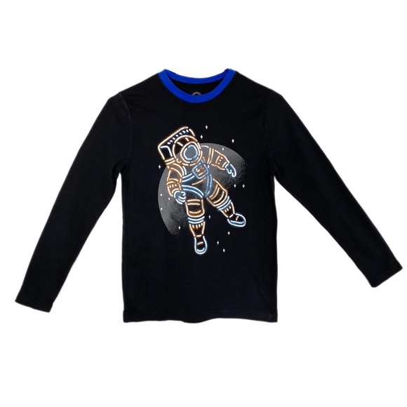 Wonder Nation Kids Astronaut Space Moon Long Sleeve Tee - Picture 1 of 6
